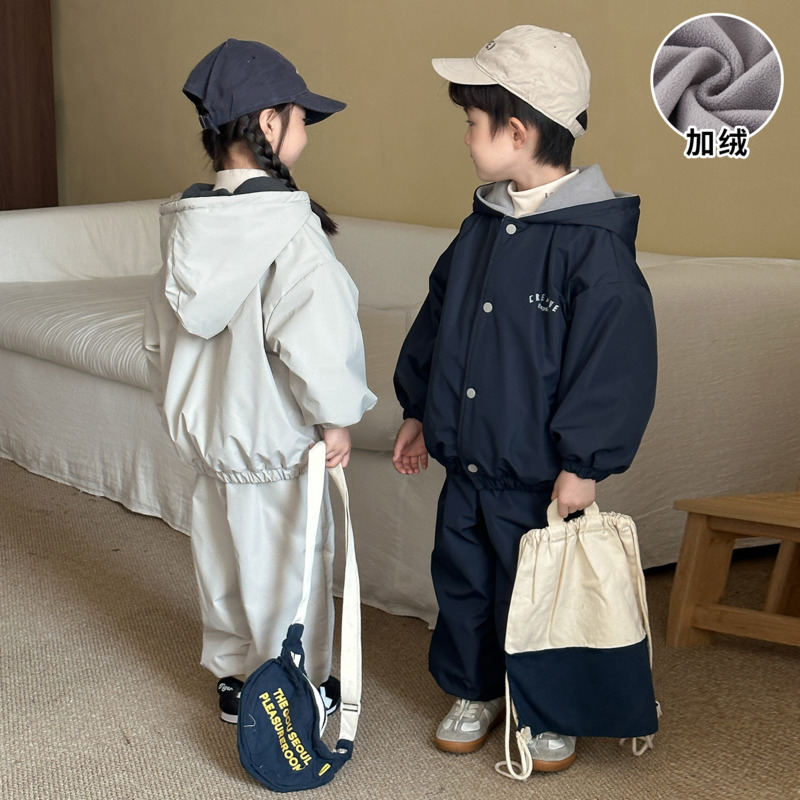 Boy Girl Hood 2piece Set Baby  - Toddler Boy Winter Fleece Jacket 评论和价格