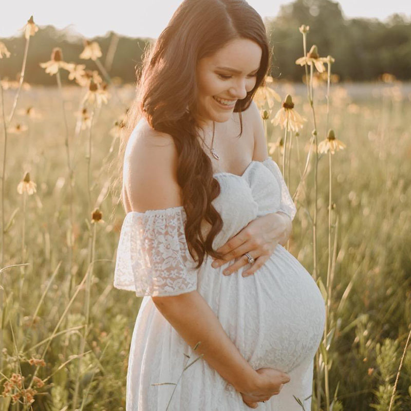 Pregnant Women Off Shoulder Ru - Maternity Wear 评论和价格
