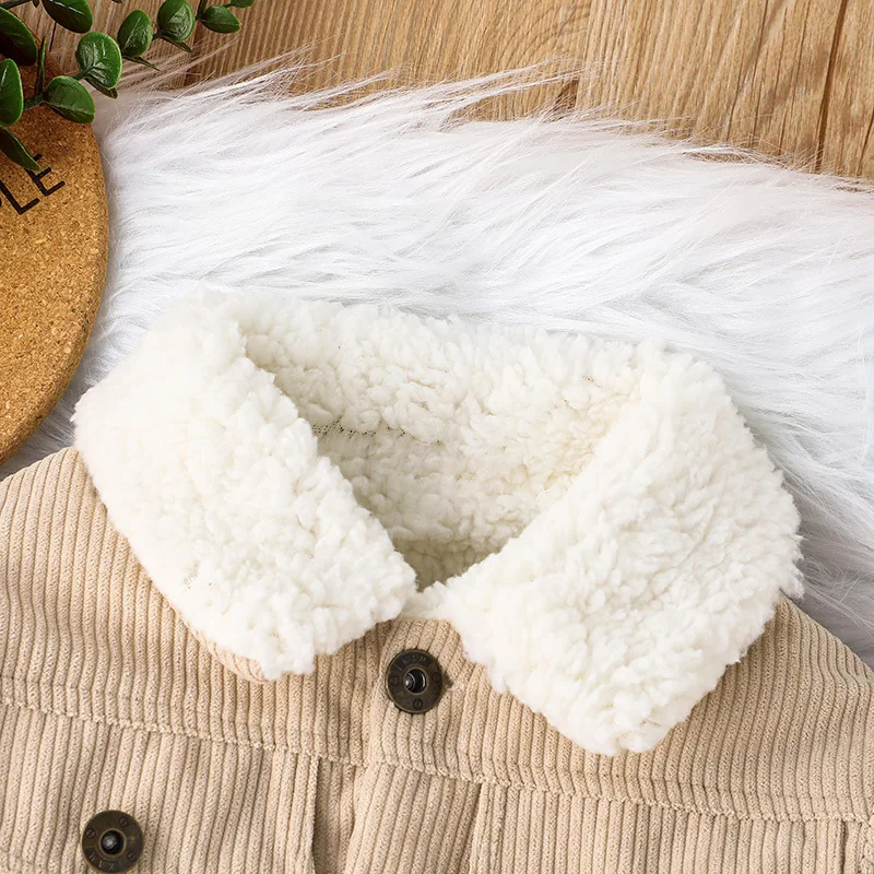Baby Corduroy Fleece Lined Jac - Toddler Boy Winter Fleece Jacket 评论和价格